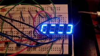 Arduino4 Digit 7 SegmentDemultiplexer Graphics Demo [upl. by Gnil204]