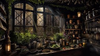 COZY COTTAGE KITCHEN IN THE WOODSSPRING TIMESOFT RAIN STORM AMBIENCESOOTHINGGREAT FOR SLEEP [upl. by Leonteen]