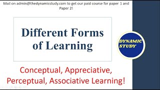 Different Forms of Learning [upl. by Eilah]