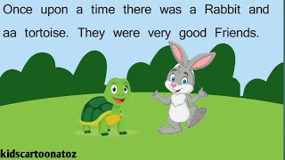 The rabbit and the tortoise  Moral story in english for kids  1 mint story [upl. by Enyamert639]