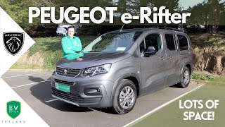 PEUGEOT eRifter  AllElectric Family Car with Lots of Space [upl. by Hayalat]