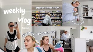 weekly vlog  back home  getting into routine  gut amp skin new running goals  conagh kathleen [upl. by Iaht]