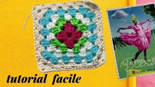 mattonella granny uncinetto classica tutorial facile [upl. by Eihpos622]