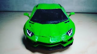 How To make car from cardboard  Lamborghini Aventador S  makeyourown lifehacks cardboard [upl. by Riella]