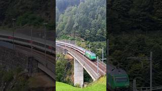 🚆 Die Re 460 010 auf der Intschireussbrücke Ein Intercity nach Zürich HB und hupt zur Begrüßung 🚂 [upl. by Llennhoj]