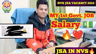 MY NVS JSA 1ST GOVT JOB SALARY💵🔥  Nvs Jsa in hand salary  nvs jsa को कितनी Salary मिलती है [upl. by Coughlin]