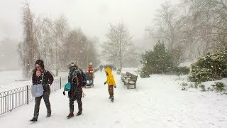 London Snow Walk  Blizzard at St James’s Park as ‘Beast from the East’ brings Heavy Snow [upl. by Lemal]