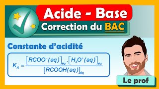 Acide Base  Ka  diagramme de prédominance 🎯 Correction BAC ✅ Terminale spécialité physique chimie [upl. by Atilahs800]