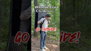 What happens when indoor climbers…go Outside 😱 bouldering rockclimbing climbing rock [upl. by Enert]