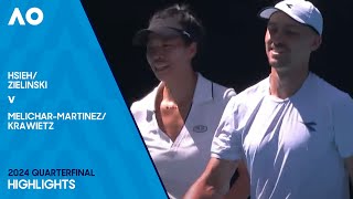 ZielinskiHsieh v KrawietzMelicharMartinez Highlights  Australian Open 2024 Quarterfinal [upl. by Cowen]