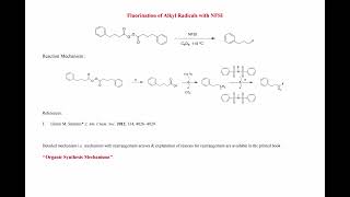 Fluorination of Alkyl Radicals with NFSI [upl. by Ainahpets]