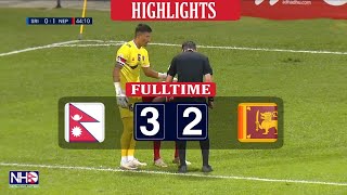 HIGHLIGHTS NEPAL 32 SRILANKA  SAFF CHAMPIONSHIP 2021 [upl. by Kristan]