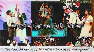 Couple Dance Full Video BMS Api 2223 පැහැසර අරුණැල්ල 2022  Open University of Sri Lanka [upl. by French]