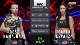 ROSE NAMAJUNAS VS CARLA ESPARZA 2 FULL FIGHT UFC 274 [upl. by Leribag]