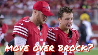 Will 49ers QB Sam Darnold Take Brock Purdy’s Job [upl. by Raul]