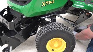 How to Install the 47in Snow Blower  John Deere Select Series Lawn Mowers [upl. by Glinys]