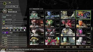 SMT V ALL Demon Essences with Skill Lists Including Demifiend and DLC Fiend Demons  Resistances [upl. by Edme654]