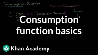 Consumption function basics  Macroeconomics  Khan Academy [upl. by Ynalem645]