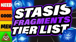 The BEST Stasis Fragments in Destiny 2 Tier List [upl. by Radford932]