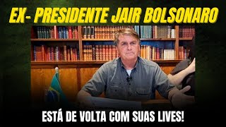 EXPRESIDENTE JAIR BOLSONARO VOLTOU A FAZER SUA TRADICIONAL LIVE SEMANAL [upl. by Asikal]