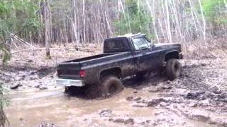 lifted built chevy mud trucks good 4x4 action [upl. by Aenit]