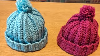 cappellino neonato alluncinettohat crochet baby [upl. by Lederer]