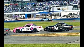 Bobby Gossett Bump Drafts His Twin Sister Ellie In Qualifying At Daytona 8324 [upl. by Ananna]