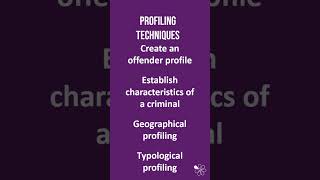 Profiling Techniques  60 Second Criminology WJEC Level 3 Unit 3 [upl. by Eniamrej686]