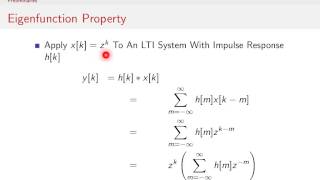 Eigenfunctions of DiscreteTime LTI Systems  ZTransform Part 1 [upl. by Matthei]