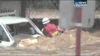 Man rescued from Toowoomba flash flooding [upl. by Ruhtracam]