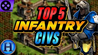 Top 5 Best Infantry Civilizations  AoE2 [upl. by Perrins]