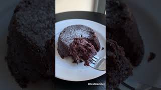 Chocolate Lava Cake Recipe without Eggs 😍 shorts [upl. by Yllac]