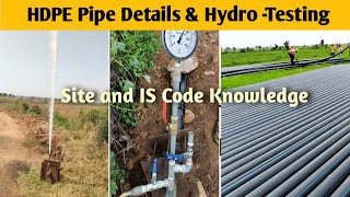 HDPE Pipe Details and Hydro  Testing HDPE pipe [upl. by Annawot703]