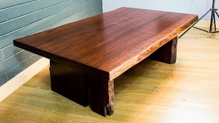 Making a Beautiful Jarrah Coffee Table  Rustic coffee table  Slab Furniture [upl. by Dalury]