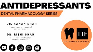 Antidepressants  Dental Pharmacology  Full Lecture 2023 [upl. by Gerek]