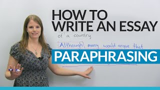 How to write a good essay Paraphrasing the question [upl. by Youlton]