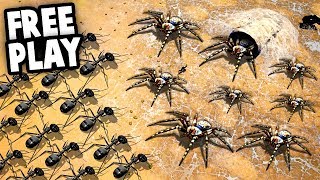 Conquering the SPIDER ARMY NEW Free Play Mode Empires of the Undergrowth [upl. by Yrekaz]