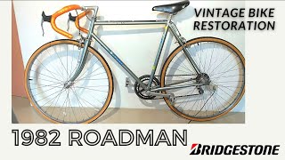 OLD ROAD BIKE 1982 BRIDGESTONE ROADMAN TRIAL BUILD  VINTAGE BIKE RESTORATION [upl. by Rahr]