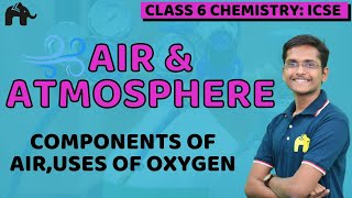 Air amp Atmosphere Class 6 ICSE Chemistry  Selina Chapter 5  Components of Air Uses of Oxygen [upl. by Hsirrap]