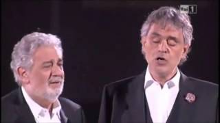 NON TI SCORDAR DI ME Placido Domingo Andrea Bocelli [upl. by Bourque]