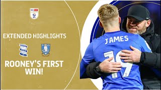 ROONEYS FIRST WIN  Birmingham City v Sheffield Wednesday extended highlights [upl. by Dnalkrik]