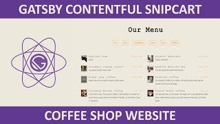 Gatsby Coffee Shop Website [upl. by Sorgalim69]