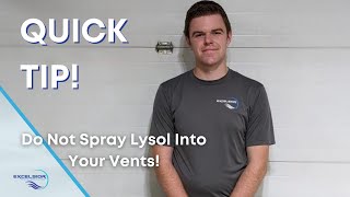 Quick Tip Do Not Spray Lysol Into Your Vents  Excelsior Auto Detailing  Windsor Ontario [upl. by Cramer380]