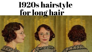 1920s long hair hairstyle tutorial [upl. by Atin352]