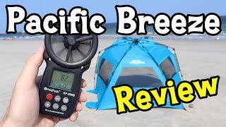 Pacific Breeze Easy Setup Beach Tent Deluxe XL  REVIEW VIDEO [upl. by Ainedrag234]