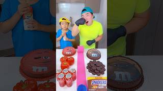 Chocolate foods vs Red color foods ice cream challenge🍨 funny by Ethan Funny Family [upl. by Nerej349]