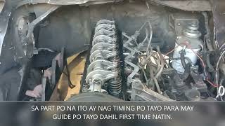 Palit cylinder head gasket 4d56 step by step PART 1 [upl. by Lauhsoj]