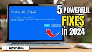 5 Powerful FIX quotAutomatic Repair Loopquot Startup Repair Couldn’t Repair Your PC in Windows 1011 [upl. by Yrellam]