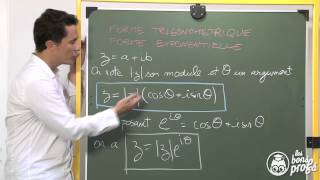 Forme trigonométrique et exponentielle  Cours  Maths terminale  Les Bons Profs [upl. by Lonnie626]