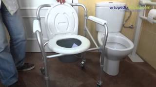 Silla WC 4 en 1 Plegable con ruedas 2171 Ortopediaencasacom [upl. by Ert]